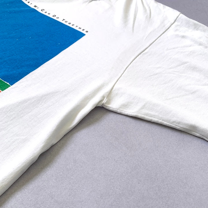 フルーツオブザルーム Fruit of the Loom ロンT ホワイト 白 メンズL