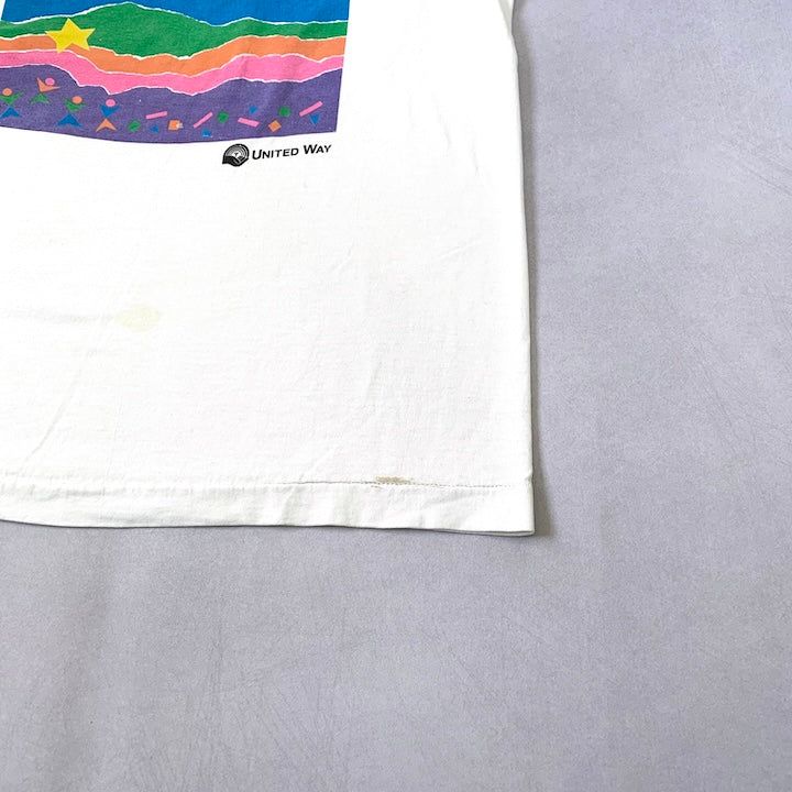 フルーツオブザルーム Fruit of the Loom ロンT ホワイト 白 メンズL
