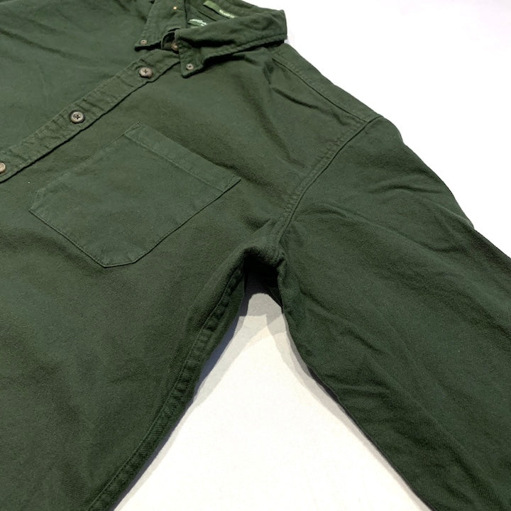エディーバウアー Eddie Bauer 長袖シャツ カーキ ゆるダボ メンズL