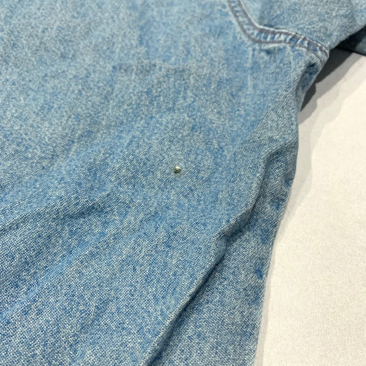 ラングラー Wrangler 長袖シャツ デニムシャツ 企業ロゴ ワークシャツ メンズL
