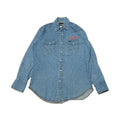 ラングラー Wrangler 長袖シャツ デニムシャツ 企業ロゴ ワークシャツ メンズL
