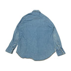 ラングラー Wrangler 長袖シャツ デニムシャツ 企業ロゴ ワークシャツ メンズL