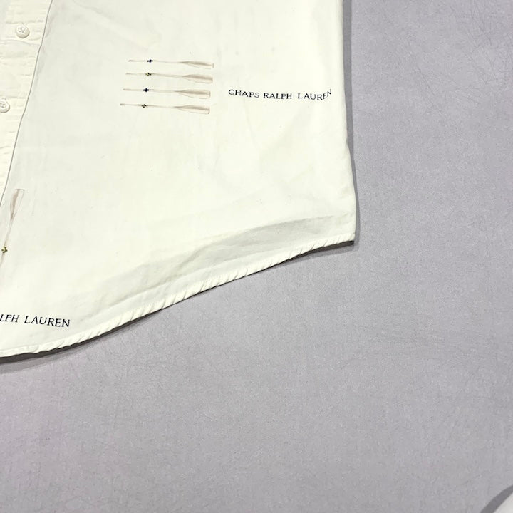 チャップス CHAPS 長袖シャツ ホワイト 白シャツ メンズL