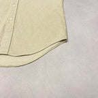 ノーブランド 古着 長袖シャツ ノーカラーシャツ ストライプ M