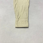 ノーブランド 古着 長袖シャツ ノーカラーシャツ ストライプ M