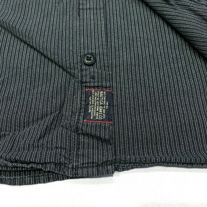 ノーティカ NAUTICA 長袖シャツ ストライプ ゆるダボ メンズL