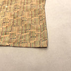 ノーブランド 古着 長袖シャツ 柄シャツ ベージュ M