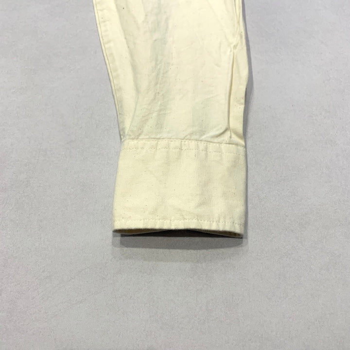 ノーブランド 古着 長袖シャツ ウエスタン ホワイト XL