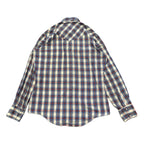 プレインズ 古着 長袖シャツ ウエスタンシャツ チェック 推定L