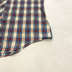 プレインズ 古着 長袖シャツ ウエスタンシャツ チェック 推定L