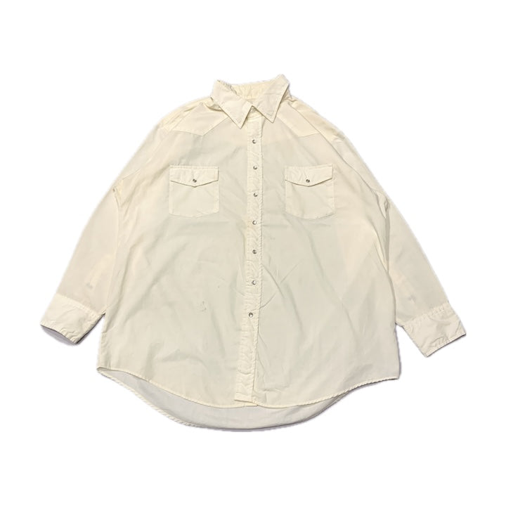 ノーブランド 古着 長袖シャツ オーバーサイズ イエロー XXL