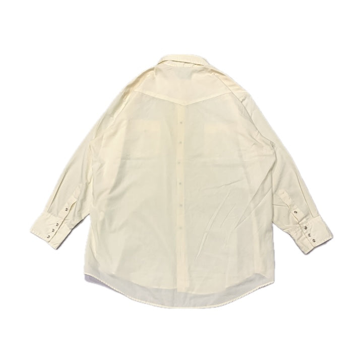 ノーブランド 古着 長袖シャツ オーバーサイズ イエロー XXL