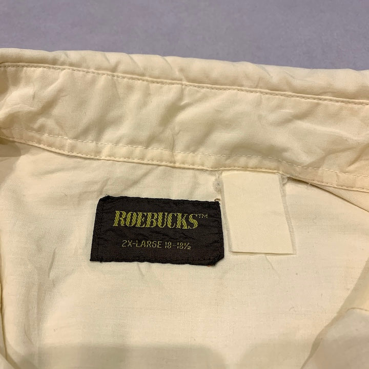 ノーブランド 古着 長袖シャツ オーバーサイズ イエロー XXL