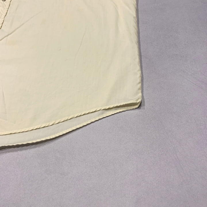 ノーブランド 古着 長袖シャツ オーバーサイズ イエロー XXL