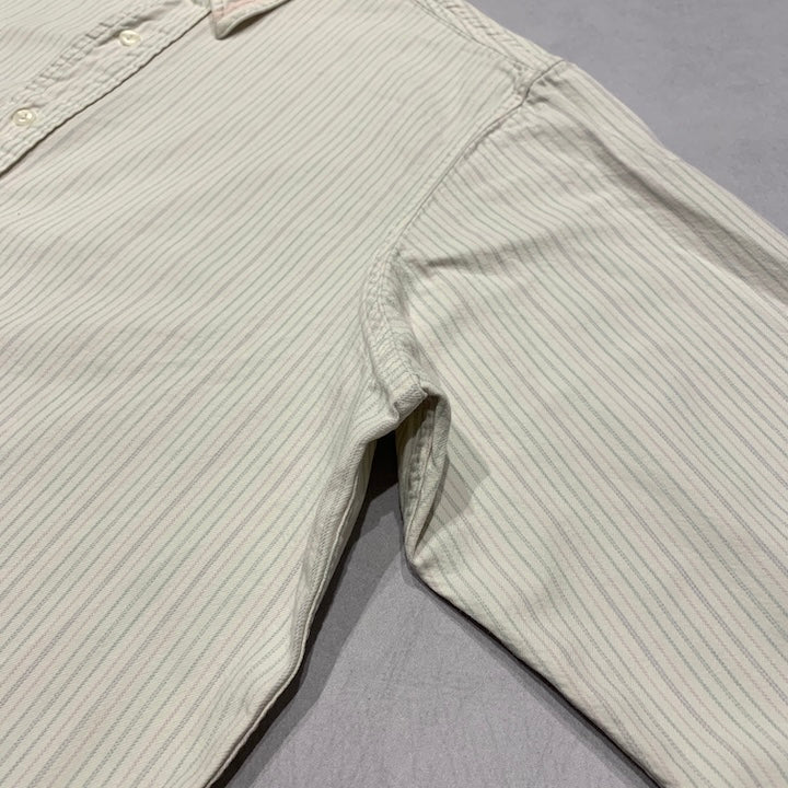 ポロラルフローレン 古着 長袖シャツ ゆるダボ ストライプ XL