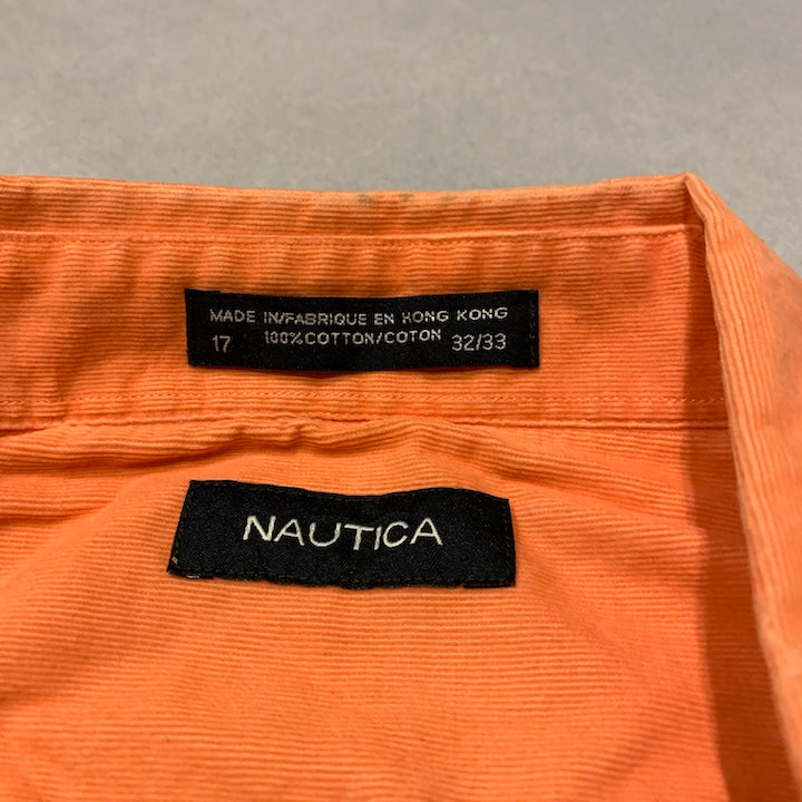 ノーティカ 古着 長袖シャツ オレンジ オーバーサイズ XL