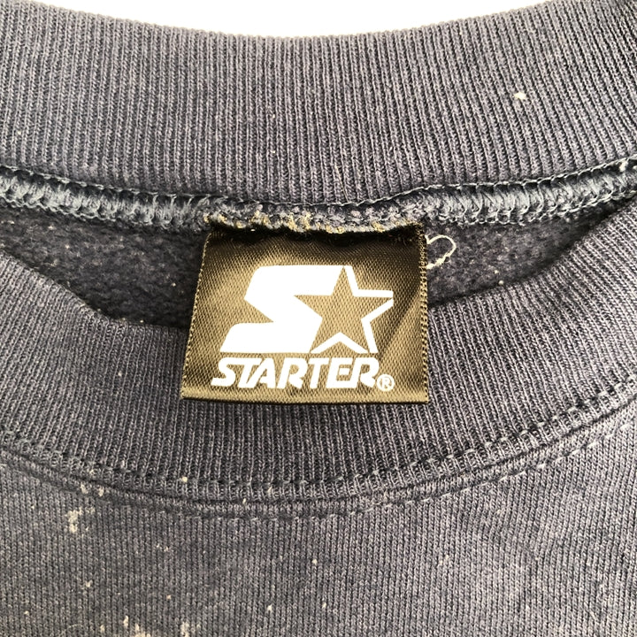 スターター STARTER スウェット 刺繍ロゴ ネイビー 推定メンズL