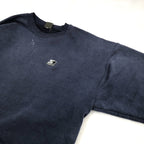 スターター STARTER スウェット 刺繍ロゴ ネイビー 推定メンズL