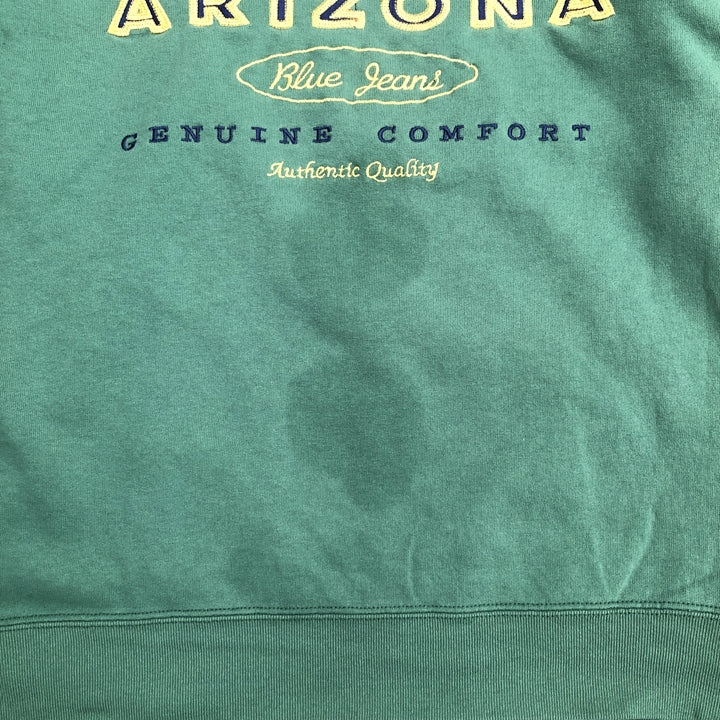 アリゾナ ARIZONA スウェット グリーン トレーナー 刺繍 メンズM