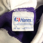ヘインズ Hanes スウェット USA製 襟付 パープル ゆるダボ メンズL