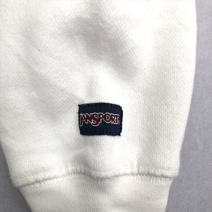 ジャンスポーツ JanSport スウェット ハーフジップ ホワイト メンズS