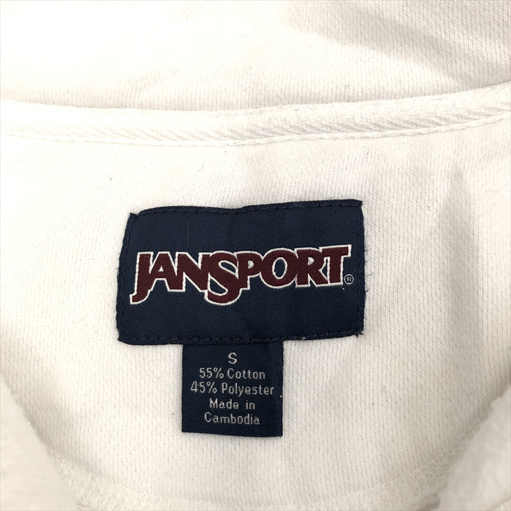 ジャンスポーツ JanSport スウェット ハーフジップ ホワイト メンズS