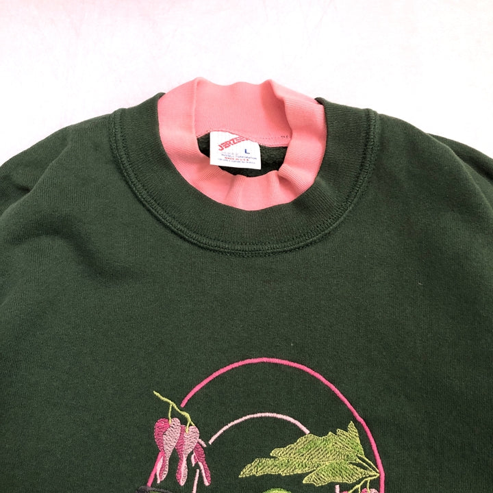 ジャージーズ JERZEES スウェット USA製 刺繍 二重襟 メンズL