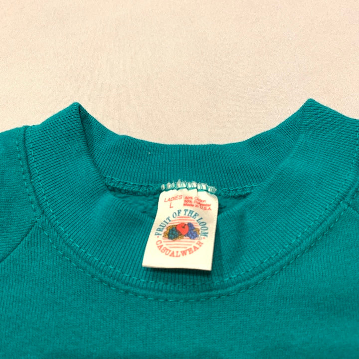 フルーツオブザルーム Fruit of the Loom スウェット エメラルド レディースL