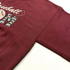 ギルダン 古着 スウェット えんじ 刺繍 ゆるダボ L