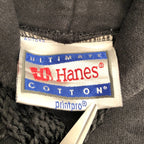 ヘインズ Hanes パーカー ブラック 刺繍 フーディー メンズS