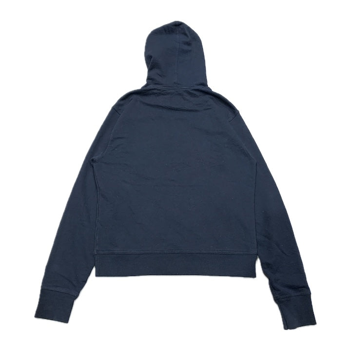 チャンピオン 古着 パーカー ネイビー 刺繍ロゴ L
