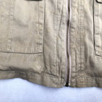 ノーブランド 古着 フィッシングベスト オーバーサイズ ベージュ XL