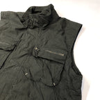 ノーブランド 古着 ナイロンベスト アウター フルジップ XL