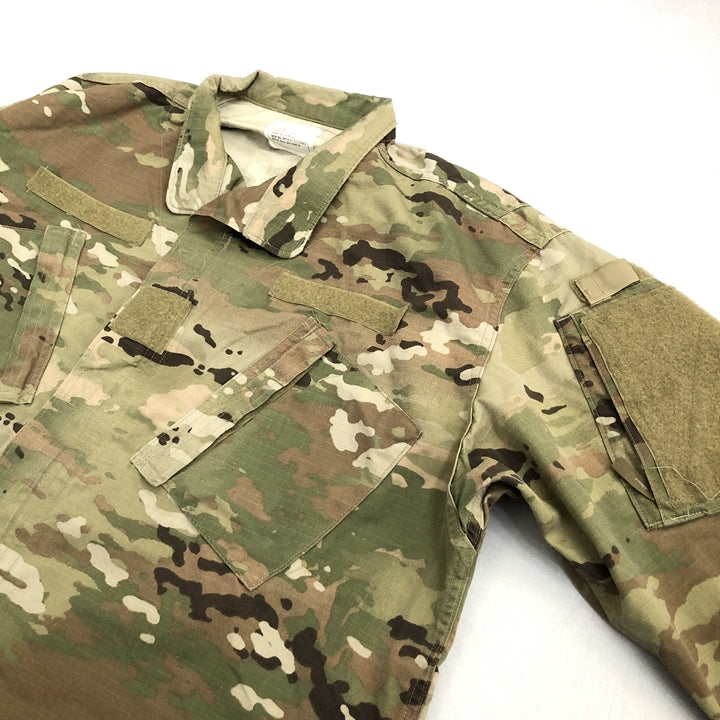ノーブランド 古着 ミリタリージャケット 迷彩 カモフラージュ L
