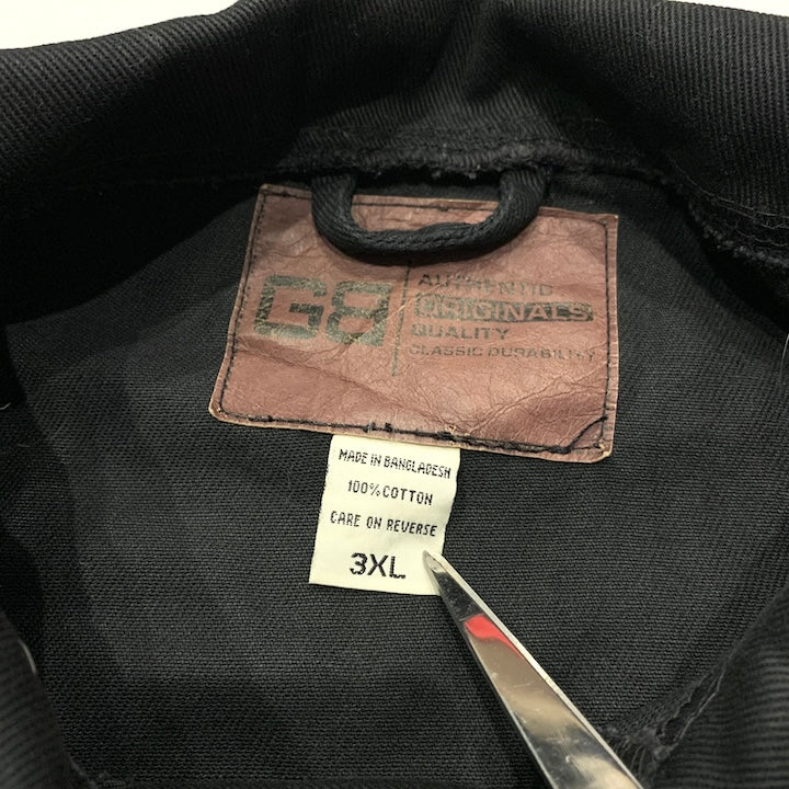 G8 デニムジャケット Gジャン ブラック ゆるダボ メンズ3XL