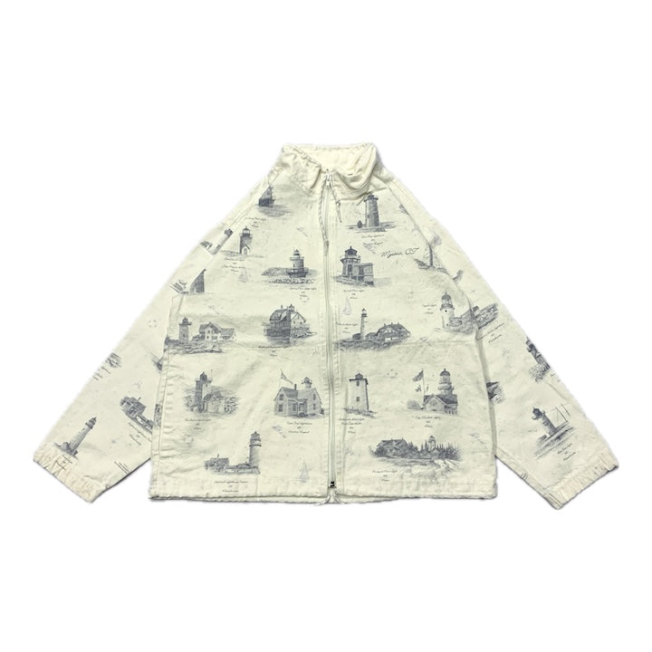 ノーブランド 古着 ジャケット ライトアウター ホワイト S