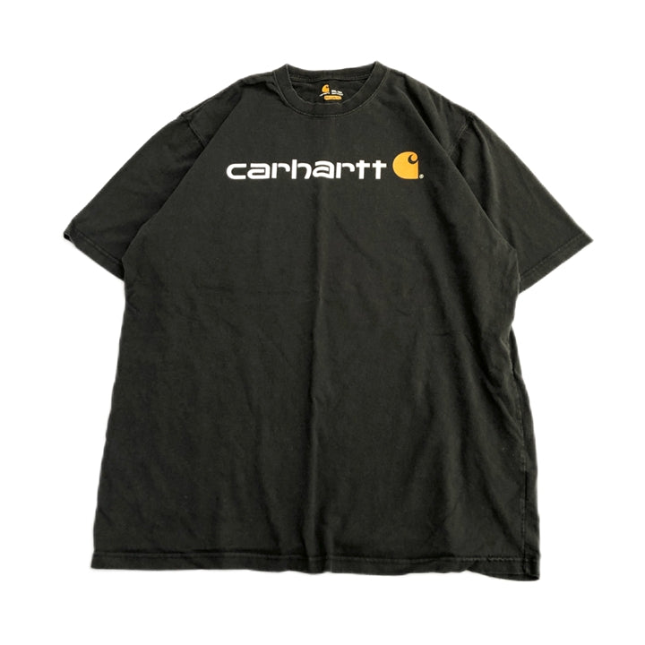 カーハート 古着 Tシャツ ビッグロゴ ブラック 2XL