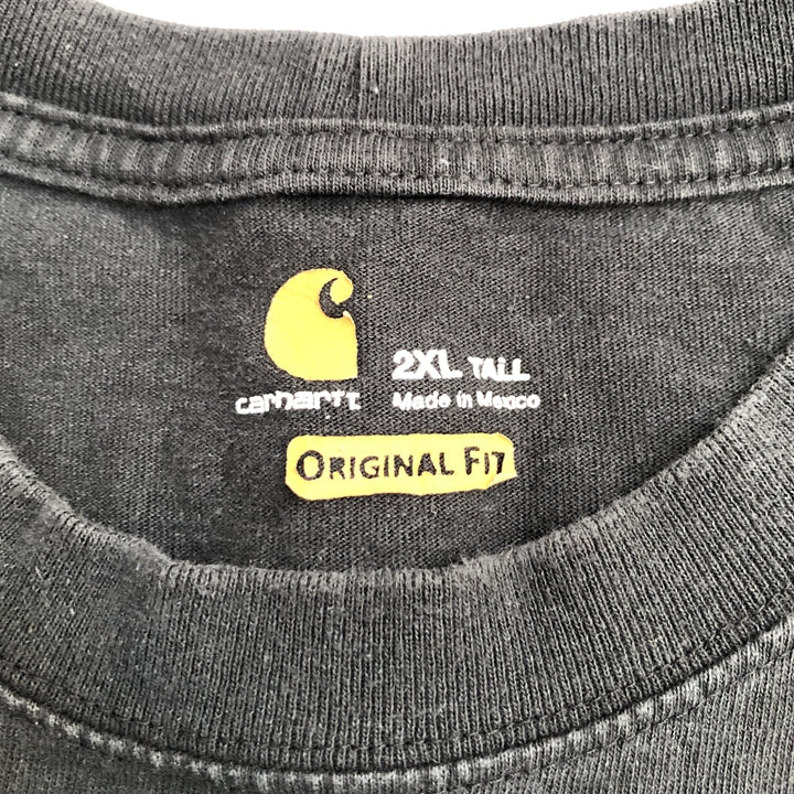 カーハート 古着 Tシャツ ビッグロゴ ブラック 2XL