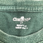 カーハート 古着 Tシャツ グリーン ワンポイントロゴ M