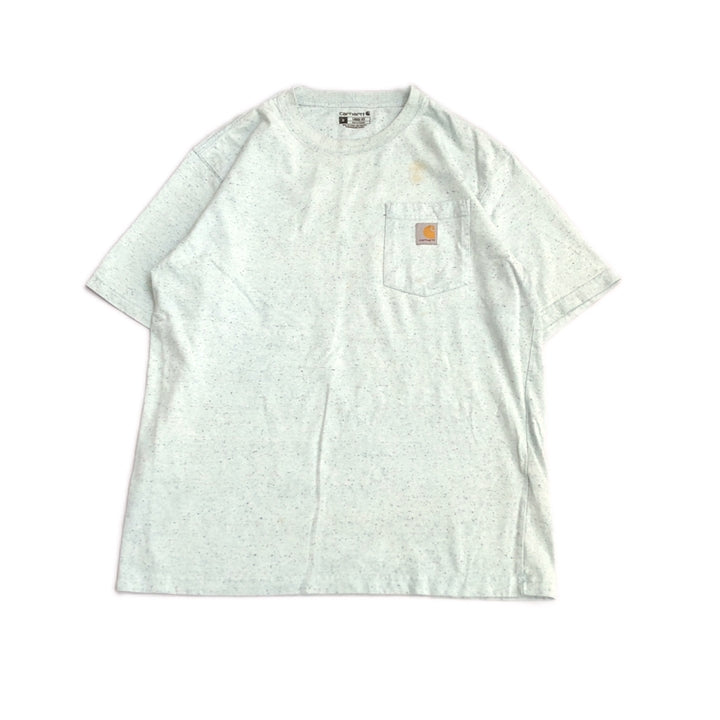 カーハート 古着 Tシャツ ライトブルー ネップ M