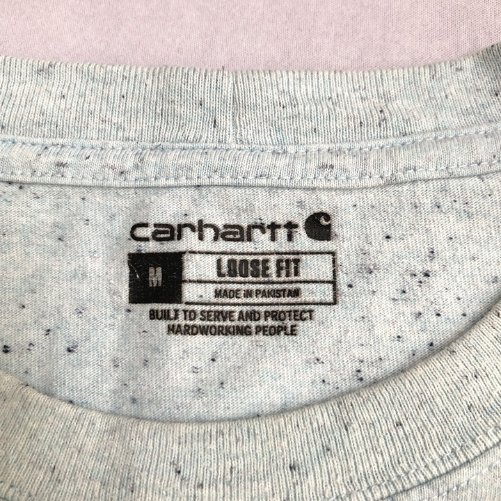 カーハート 古着 Tシャツ ライトブルー ネップ M