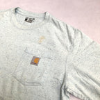 カーハート 古着 Tシャツ ライトブルー ネップ M