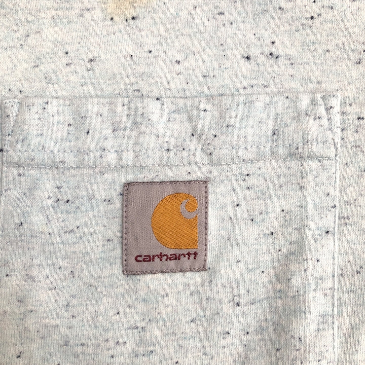 カーハート 古着 Tシャツ ライトブルー ネップ M