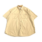 カーハート 古着 半袖シャツ ワークシャツ ベージュ 2XL