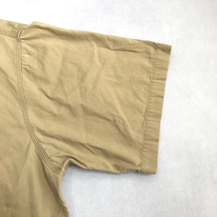 カーハート 古着 半袖シャツ ワークシャツ ベージュ 2XL
