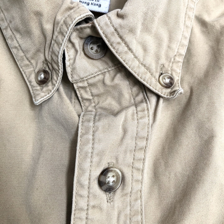 カーハート 古着 半袖シャツ ワークシャツ ベージュ 2XL