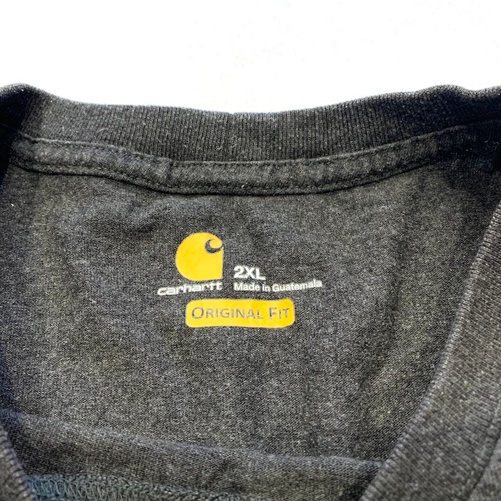 カーハート Carhartt ロンT アームロゴ ダークグレー メンズXXL