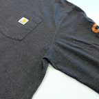 カーハート Carhartt ロンT アームロゴ ダークグレー メンズXXL