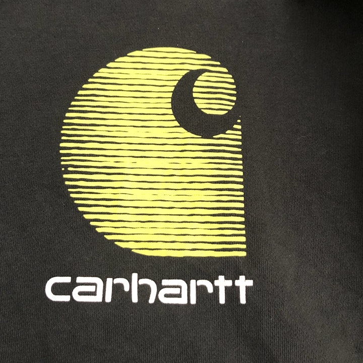 カーハート Carhartt パーカー ビッグロゴ ブラック レディースL
