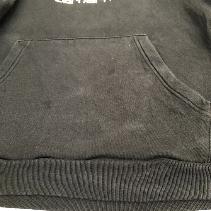 カーハート Carhartt パーカー ビッグロゴ ブラック レディースL